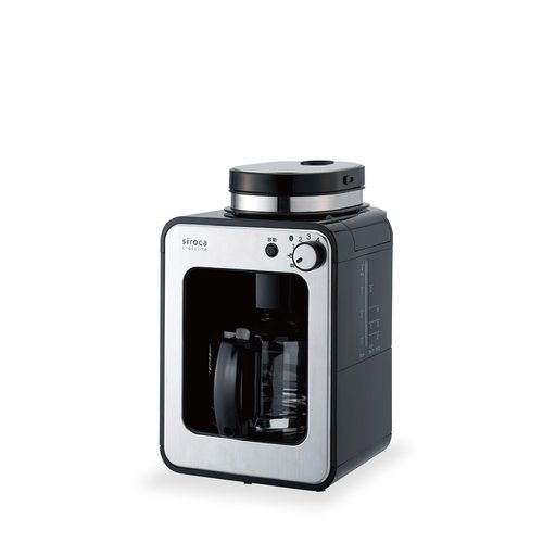 【 限雙北寄送免運 】日本siroca crossline 自動研磨悶蒸咖啡機-鎢黑(SC-A1210TB)  |小家電|廚房家電